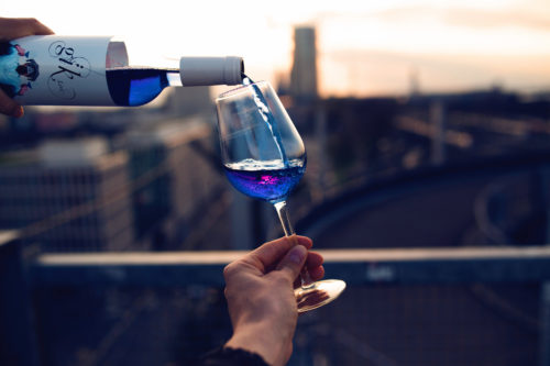 blue wine